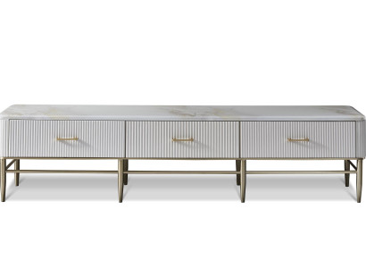 Holz Sideboard in Natur mit Edelstahl, modernes Design