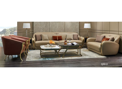 Ledersofa Sofagarnitur 3+2+1+1 Sitzer Set Garnitur Polstersofa Couch Sofa Couch