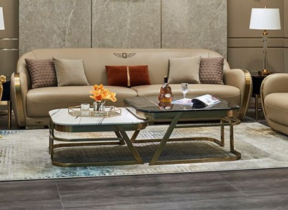 Ledersofa Sofagarnitur 3+2+1+1 Sitzer Set Garnitur Polstersofa Couch Sofa Couch