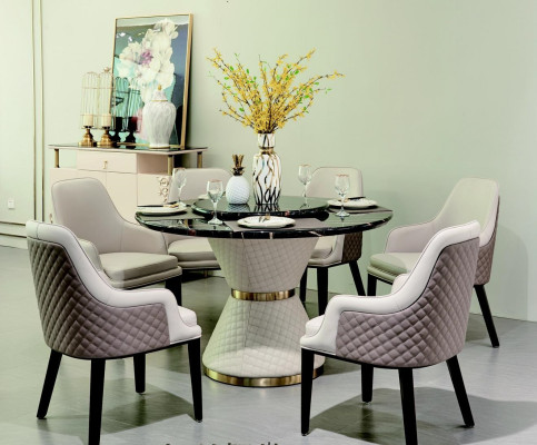 Esszimmer Design Möbel Stuhlgruppe Tisch 4 Lehn Stühle Set Garnitur Neu 5 tlg.