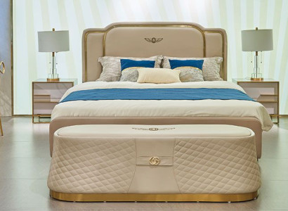 Schlafzimmer Set Design Möbel Modern Luxus Betten Neu Bett 2x Nachttisch 3 tlg.