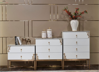 Set 3er Kommode Schrank Hochschrank Design Kommoden Schränke Tisch Neu 3tlg. Set