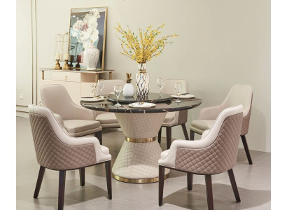 Tisch Stuhl Set Esszimmer Garnitur Essgarnitur Tisch Runder Esstisch 7tlg. Sets