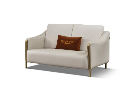 Zweisitzer Ledersofa Wohnzimmer Designer Couchen Polster Sofa Sofas 2 Sitzer