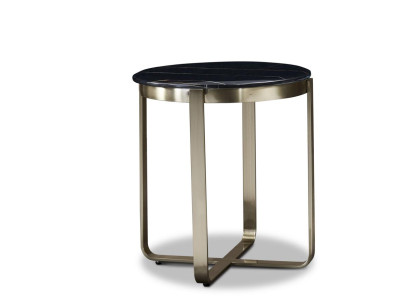 Beistelltisch aus Marmor und Edelstahl in modernem Design