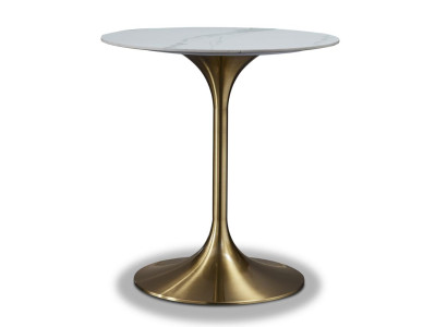 Edelstahl Beistelltisch in modernem Design, rund, hochwertig