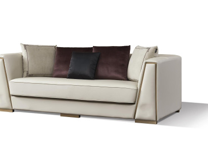 Leder Chesterfield-Sofa in Braun modern