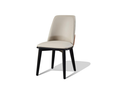 Stuhl Set Sitz Polster Garnitur Esszimmer Stühle Lehn Leder Holz Modern 1x Neu