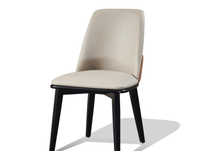 Stuhl Set Sitz Polster Garnitur Esszimmer Stühle Lehn Leder Holz Modern 1x Neu