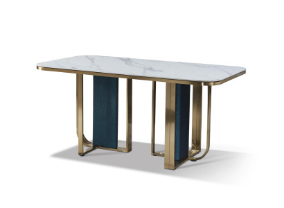 Esstisch Edelstahl Stein Tische Design Möbel Italienische Einrichtung 160x90cm