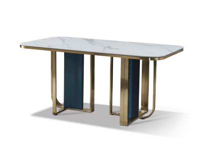 Esstisch Edelstahl Stein Tische Design Möbel Italienische Einrichtung 160x90cm