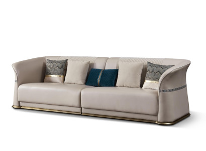 Leder Chesterfield-Sofa in Braun modern elegant
