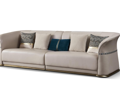 Leder Chesterfield-Sofa in Braun modern elegant