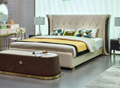 Doppelbett Bett Ehebett Design Luxus Luxur Polsterbett Designbett  Betten