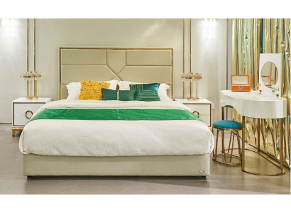 Bett 2x Nachttisch 3tlg. Schlafzimmer Set Design Luxus Schlafzimmer Komplett