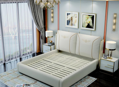 Bett 2x Nachttisch 3tlg. Schlafzimmer Set Design Modern Luxus Schlafzimmer Hotel