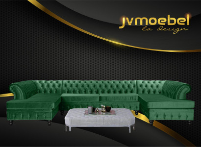 Modern Design Luxus Couchtisch Textil Chesterfield Wohnzimmertisch Couchtische