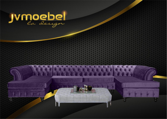 Modern Design Luxus Couchtisch Textil Chesterfield Wohnzimmertisch Couchtische