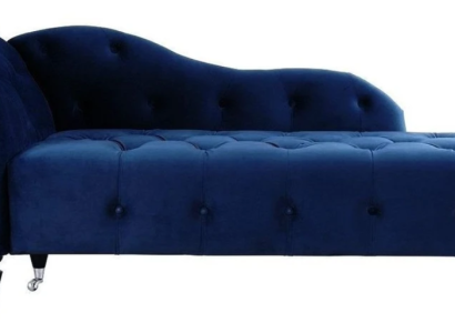 Elegante Liege Chesterfield Liegen mit Knöpfen Samt Chaiselounge Chaiselongue