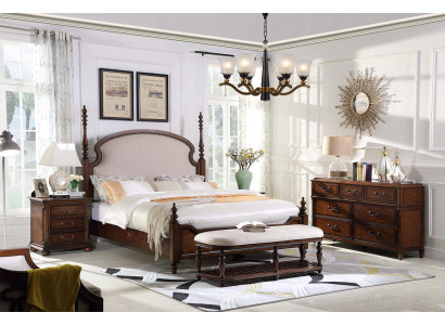 Gründerzeit Schlafzimmer Echtes Holz Möbel Komplettes 5tlg. Garnitur Bett Tisch