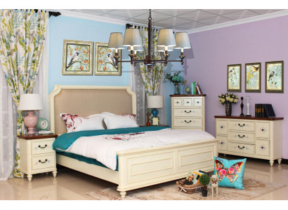 Bett 2x Nachttisch 3 tlg. Schlafzimmer Set Design Modern Luxus Klassisch Gruppe