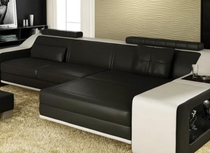 Design Ecksofa Sofa mit USB Polster Sitz Eck Garnitur Sofas Leder Textil L-Form