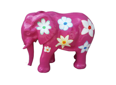 Moderne Dekoration Skulptur Elefant Figur Kunststoff Statuen Deko Statue Blumen