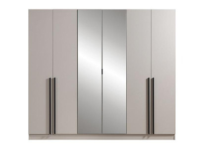 Moderner Kleiderschrank Loft Stil Schrank Schlafzimmer Schränke Beige 237cm