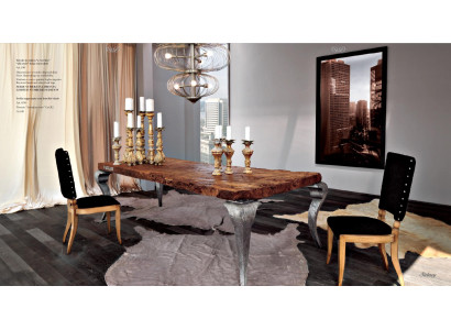 Esszimmer Design Stuhl mit geschnitzten Muster Lehnstuhl Möbel Echtholz Stühle