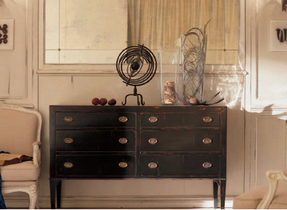 Barock Rokoko Tisch Kommoden Holz Design Beistell Schrank Kommode Konsolen