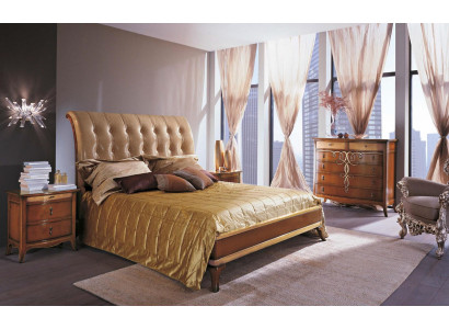 Schlafzimmer Braun Modern Doppelbett Möbel Bett Betten Bettrahmen Holz Doppel