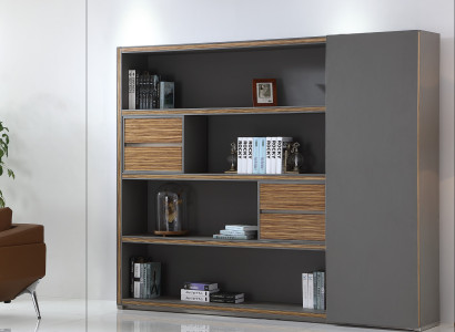 Großer Holzschrank in Schwarz für modernes Wohn- und Schlafzimmer