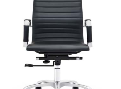 Kunstleder Sessel in Beige mit Edelstahlrahmen modern