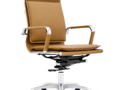 Kunstleder-Sessel in Schwarz mit Edelstahlrahmen modern