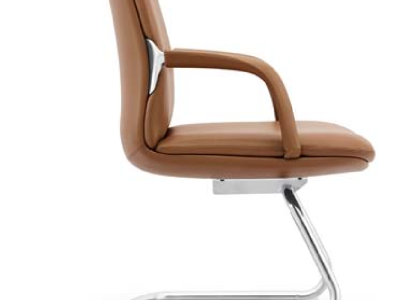 Kunstleder-Sessel mit Edelstahlgestell modern und elegant