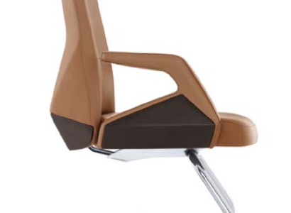 Kunstleder-Sessel in Schwarz mit Edelstahlrahmen modern und elegant