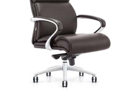 Lederstuhl in Schwarz mit Edelstahlrahmen modern und elegant