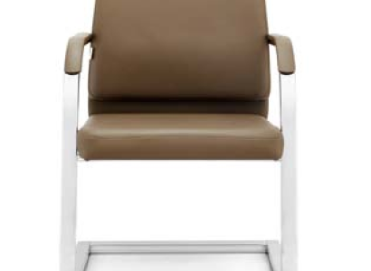 Kunstleder-Sessel in Schwarz mit Edelstahlrahmen, modernes Design