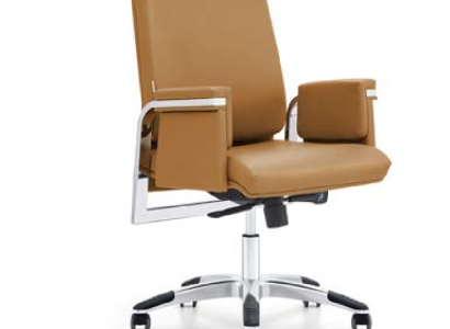 Kunstleder Sessel in Beige mit Edelstahlrahmen modern