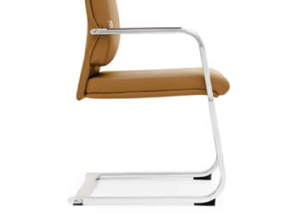 Kunstleder-Sessel in Schwarz mit Edelstahlrahmen modern und elegant