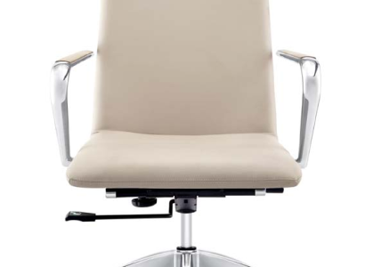 Kunstleder Sessel in Beige – Modernes, Komfortables Sitzmöbel