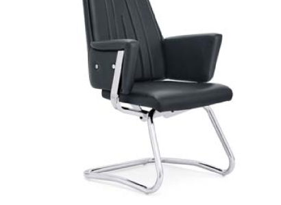 Kunstlederstuhl in Schwarz modern eleganter Sitzkomfort