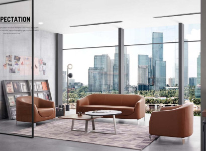 Kunstleder Chesterfield-Sofa in dunklem Braun modern und elegant