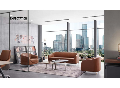 Leder Couchtisch in Schwarz Modernes Design