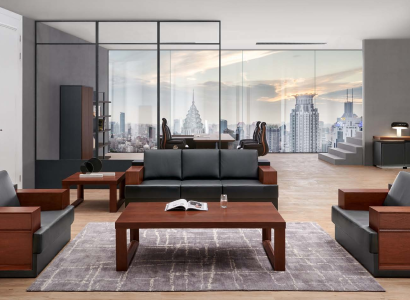 Kunstleder Chesterfield-Sofa Set modern in Schwarz