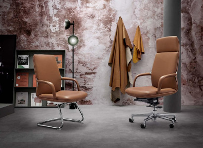 Kunstleder Stuhl in Schwarz modern eleganter Sitzkomfort