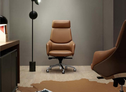 Kunstleder Sessel in Schwarz modern eleganter Stil