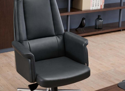 Kunstleder Sessel in Schwarz modern eleganter Sitzkomfort