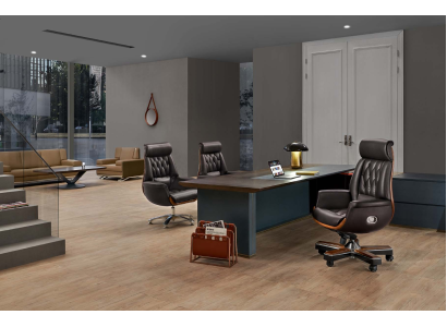 Kunstleder-Sessel in Schwarz modern eleganter Stil