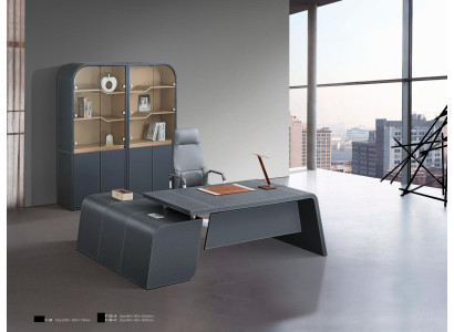 Moderner MDF-Edelstahl Schreibtisch mit PVC in eleganter Optik